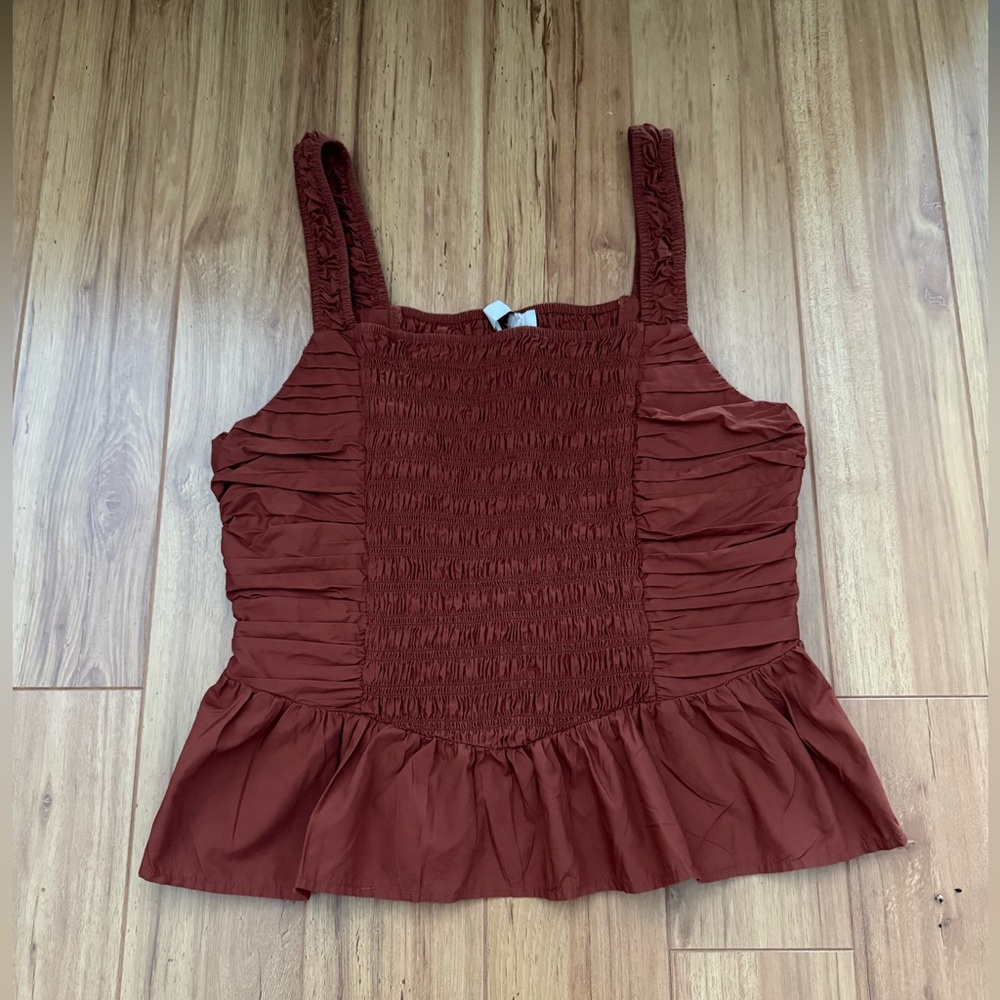 LOFT Corset Style Poplin Tank